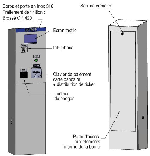 Dto 1004 a - borne de paiement parking - urbaflux - alimentation électrique 230v_1