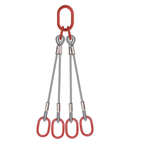 Elingue cable 4 brins avec 4 anneaux Référence 4747C_1