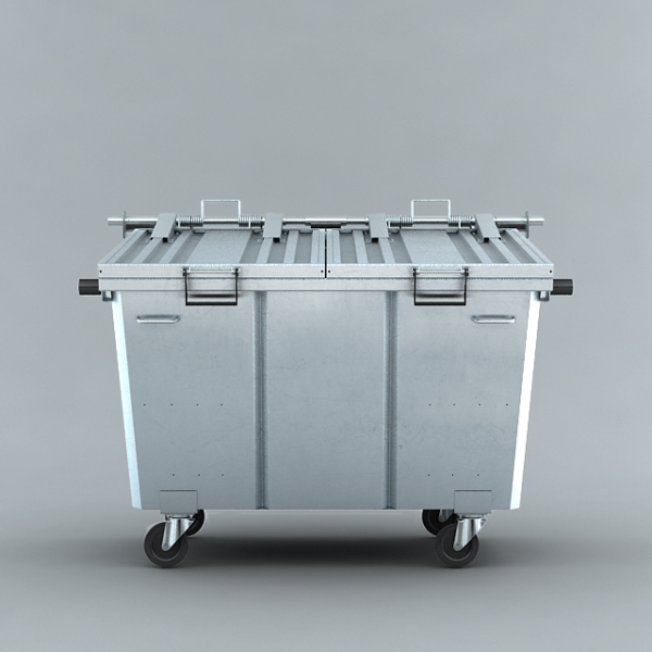 Eurotainer - dépôt à déchets mobile en acier indestructible - bammens - 2.500L à 5.000L_1