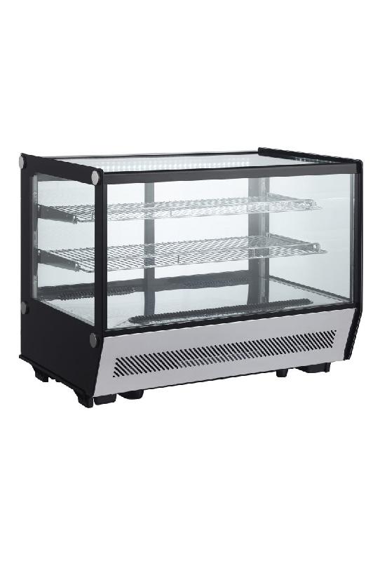 Vitrine réfrigérée panoramique en inox - vitrage rectangulaire - 120 L - Refroidissement ventilé - Réf. RTW120B5_1