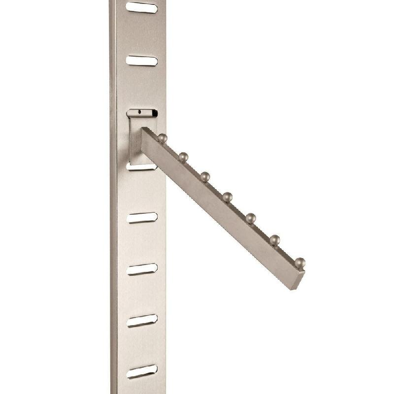 Bras incliné pour fond rainuré - Longueur 35cm - Tube rectangulaire 31x13mm avec 7 boules_1