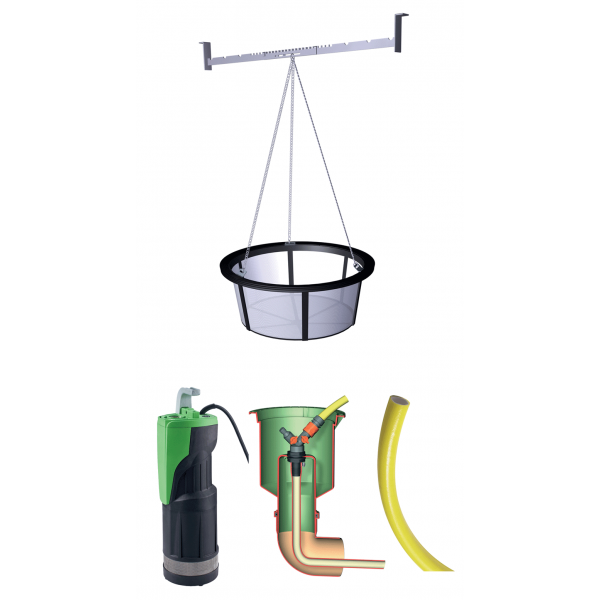Cuve enterrée flat pour le jardin 3000 l avec pompe immergée_1