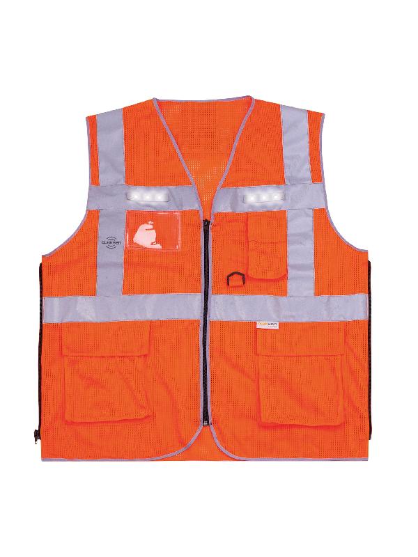 Gilet de signalisation haute visibilité modulable avec LED - T2S - Référence T2SMODLED_1