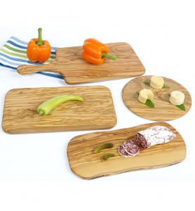Planche à découper en bois d'olivier avec manche - 54372 - 20x45x1,6 cm_1