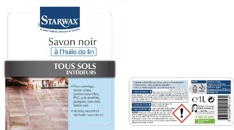 Savon noir multi-usages STARWAX - à l'huile de lin - 1L_1