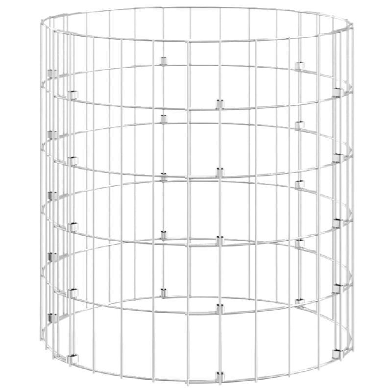 Vidaxl poteau à gabion circulaire acier galvanisé ø50x50 cm 152015_1
