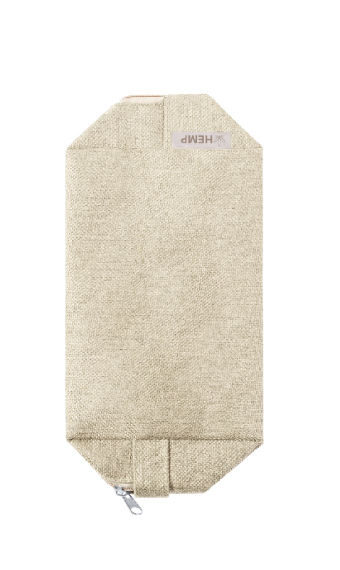 Trousse de toilette zippée - 100% chanvre - 200 g/m² - couleur naturelle_1