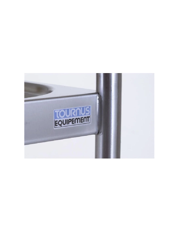 Chariot de service - 2 niveaux - acier inoxydable - 50 kg - Réf 801552_1