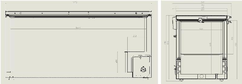 Congélateur bahut couvercle en inox 572 l l1775mm 7151.1120 COMBISTEEL_1