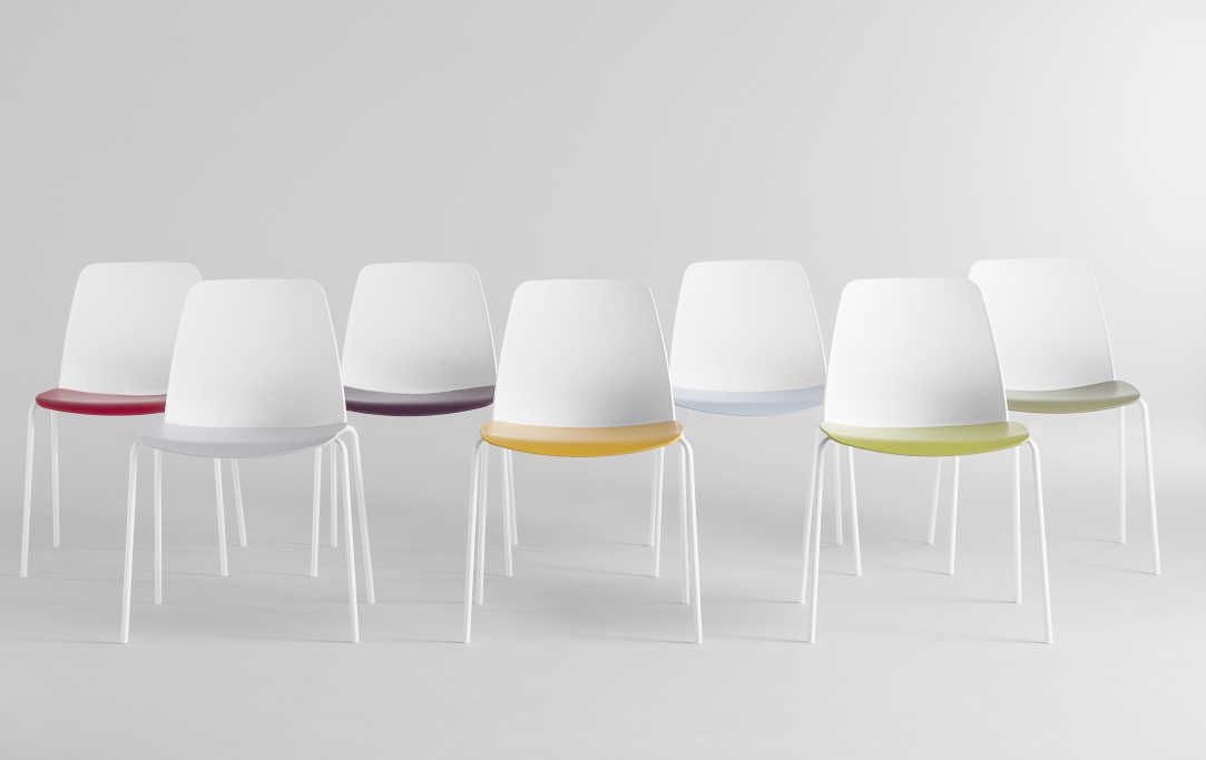 Lunia - Chaise empilable en polypropylène personnalisable, 13 coloris, multiples piètements_2