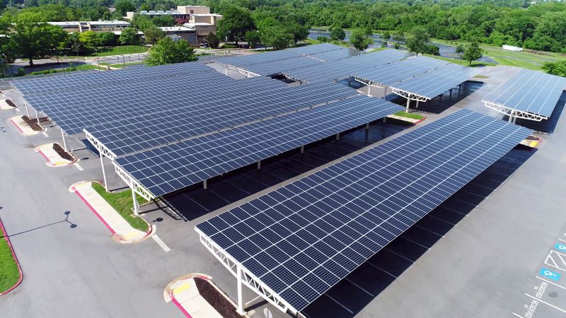 Ombrières de parking à partir de 500 m² pour la  production de l'énergie solaire, de l'électricité verte gratuite_1