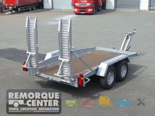 PORTE ENGIN LIDER - Timon réglable AL-KO - PTAC 3500 KG - 300 x 145 cm Feux Leds - 2 essieux - Reference -40905L_1