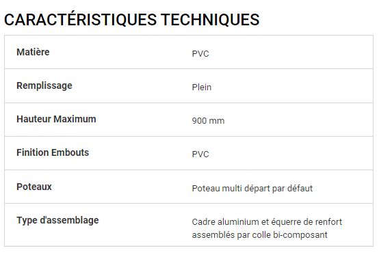 Clôture Plérin - Cadiou Industrie - PVC, robuste et durable - Hauteur max 900 mm_1