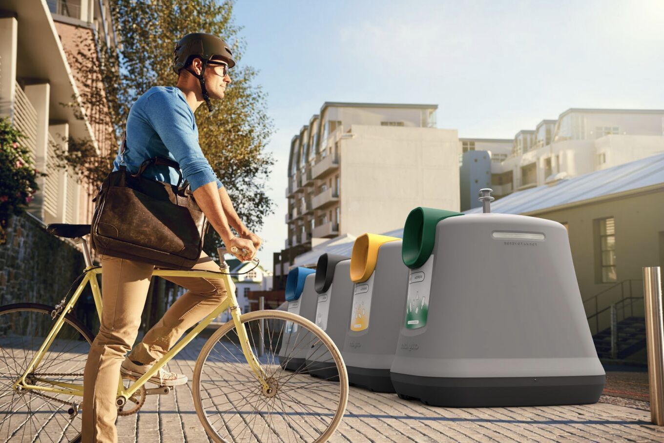 Colonne aérienne d'apport volontaire ultra résistante - CITY BIN en polyéthylène, design original - 2 à 4 m3_1