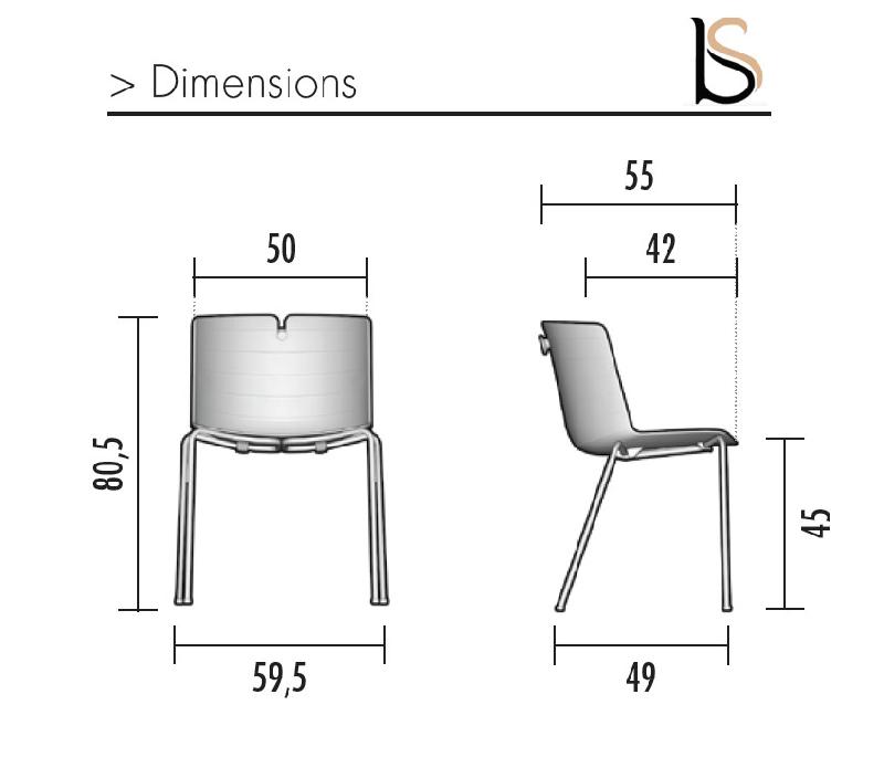 Lot de 2 chaises design Mork - Mobel Linea. - Lilas_1
