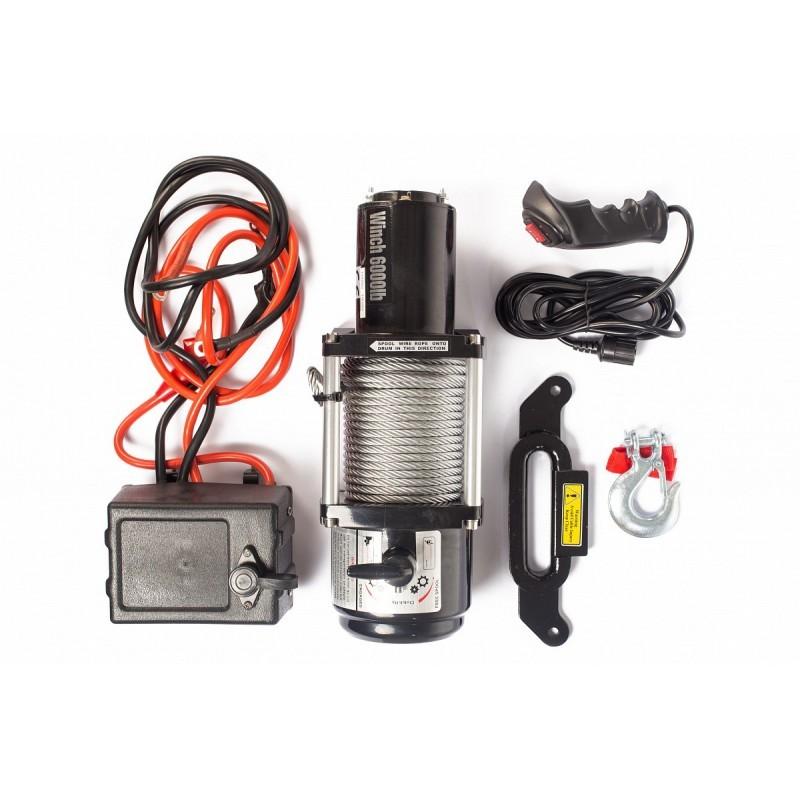 Treuil véhicule électrique TOR P6000 - 2,9 tonnes - 20m câble - 12V_1