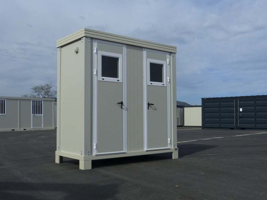 Bungalow sanitaire de chantier avec 2  WC à l'anglaise et 2 lave-mains - SS1_1
