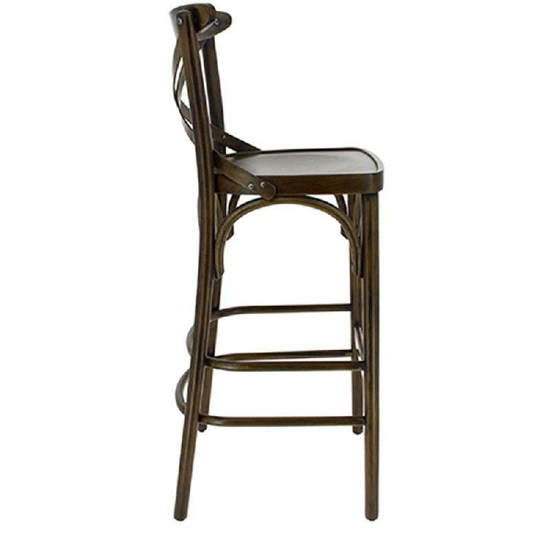 Chaise de bar d'intérieur Chinon en bois finition cérusée foncée_1