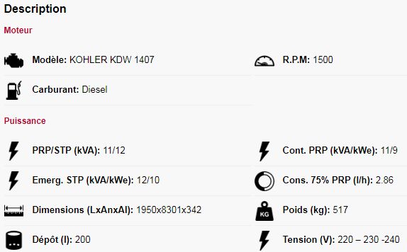 Groupes électrogènes industriels GEN12KC-IN-M - Genesal Energy - XS (5,5-22kVA) - Monophasé - Statique insonorisé_1