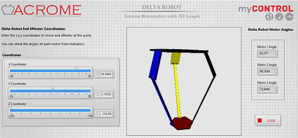 Robot Delta didactisé pour lignes de production automatisées - Acrome - Modèle AO04 avec solutions techniques et activités pédagogiques_1
