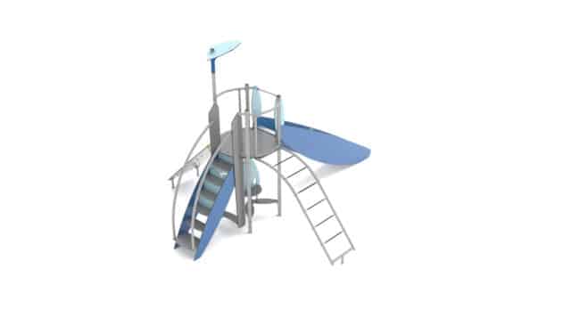 Structure multi-activités métallique Stellar Pemba - LD1EK0071 - Ludoparc - 1 tour, hauteur des planchers 150 cm_1