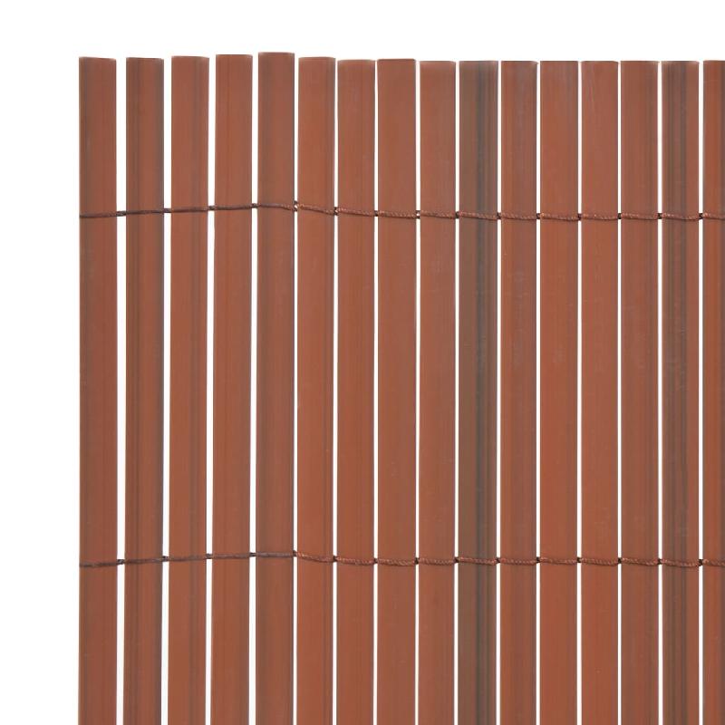Vidaxl clôture de jardin double face pvc 90 x 500 cm marron 43630_1