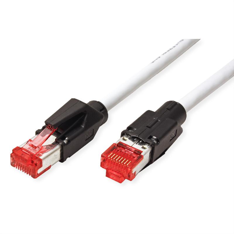 Cordon DÄTWYLER Cat.6 (Classe E) S/FTP, CU 7702 flex LS0H, Hirose TM21, gris, 15 m_1