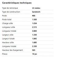 Hk 15 26 14 - 18 pf30 - Remorque frigorifique Humbaur - Charge utile 1034 kg - Carrosserie sandwich 30 mm_1