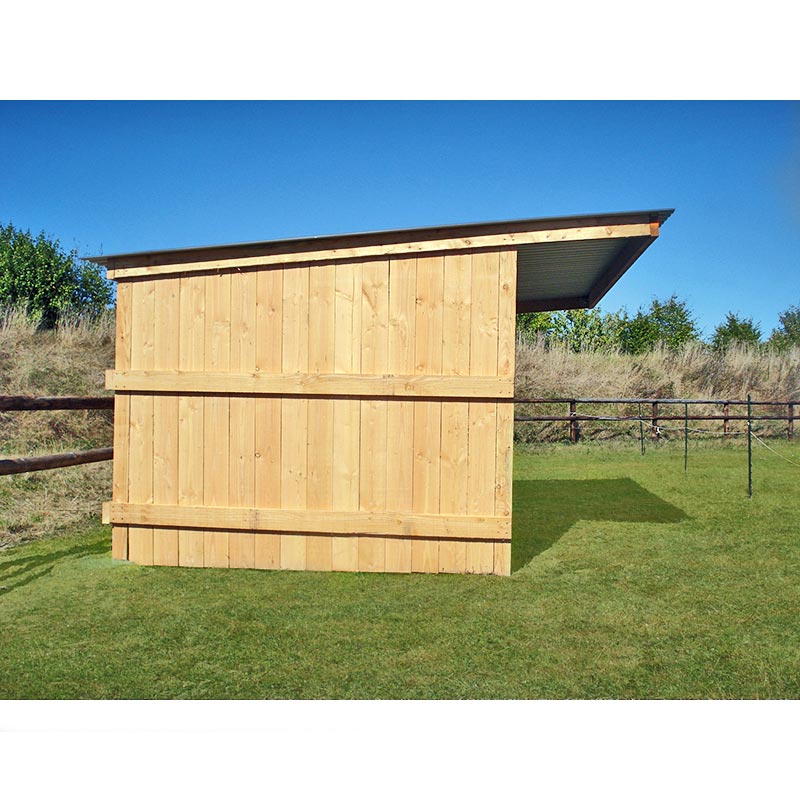 Abri de stockage en bois Douglas - Toiture bac acier - Bardage bois - Ancrage au sol avec platine_1