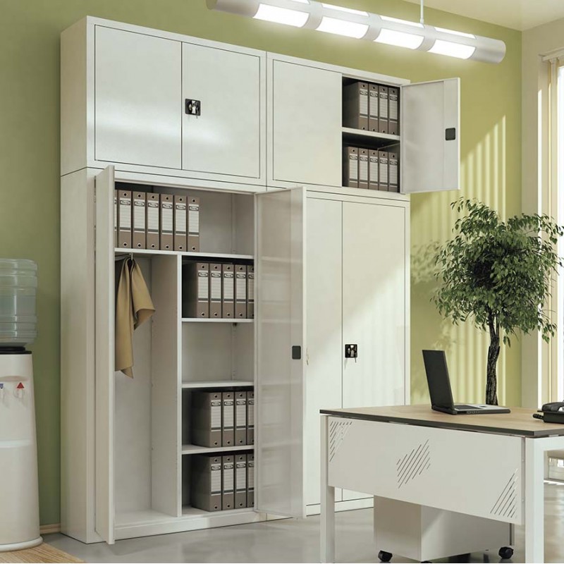 Armoire de bureau à portes battantes - stockage de documents - dimensions variées - certifications GS et TÜV Rheinland_1
