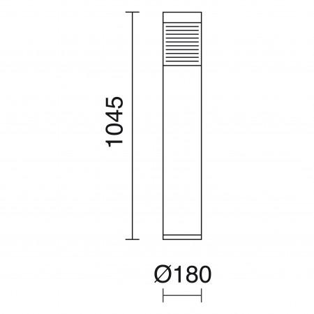 Borne lumineuse YAIZA IP65 E27 70W anthracite - Cristher - Éclairage extérieur_1