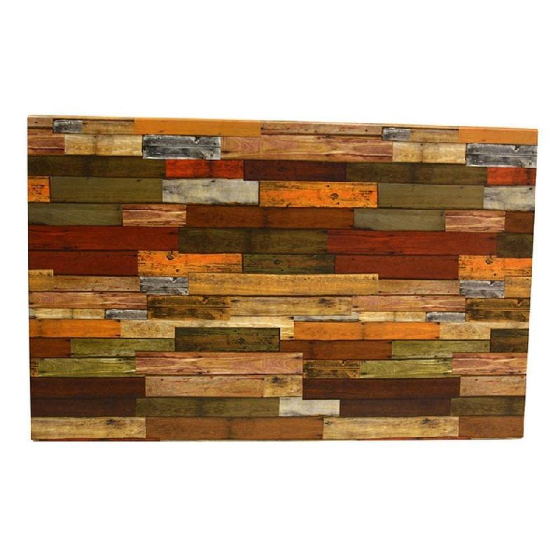 Plateau rectangulaire de table extérieur Werzalit 110x70cm décor plancha rouge_1