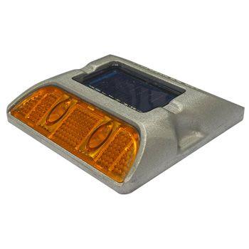 Plot routier solaire à coller simple face - lumineux à énergie solaire - polycarbonate haute densité - visibilité 1 km - batterie longue durée_1
