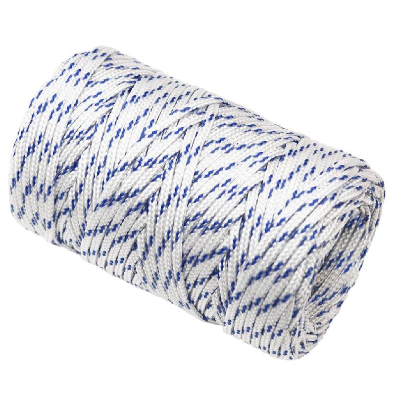 Vidaxl corde de bateau blanc 2 mm 100 m polypropylène 152266_1
