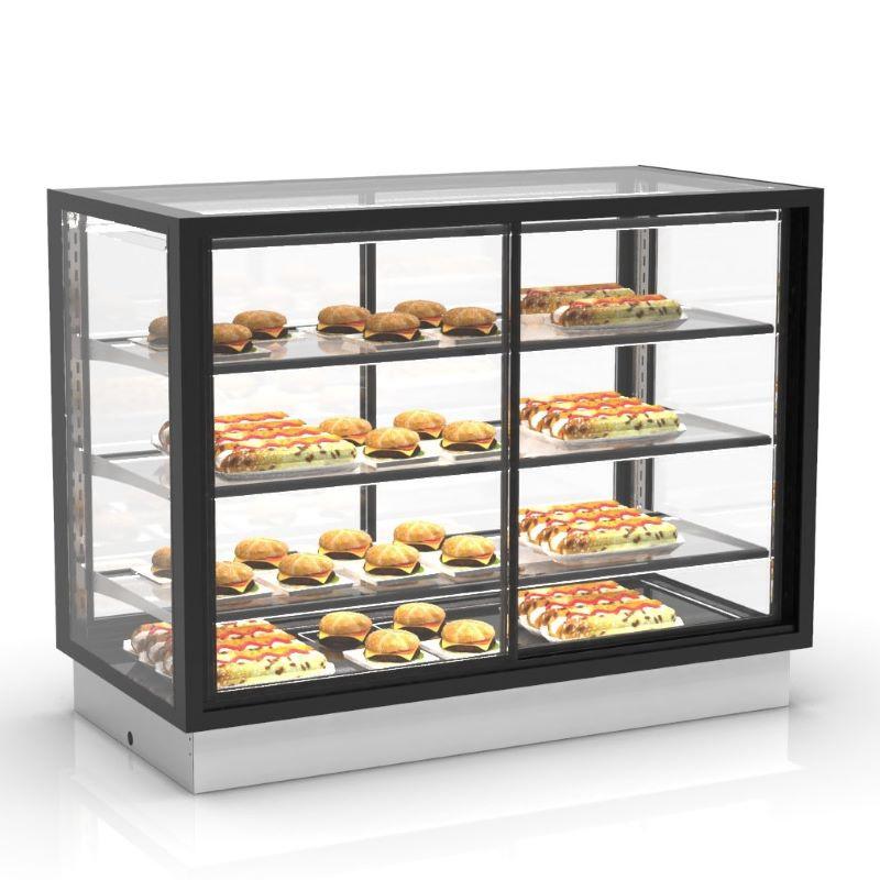 Vitrine chauffante INTEGRA Drop-In - 4 niveaux - 1200 mm - H815 mm | Sayl Barcelona - Accès avant et arrière_1