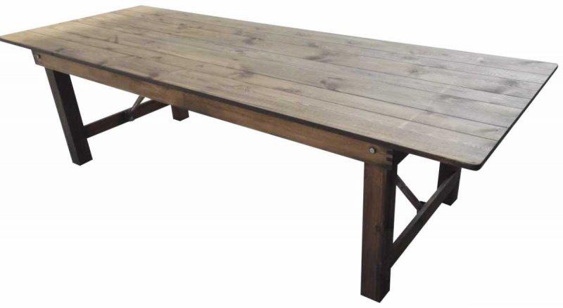 Table pliante - Bois rustique - HERITAGE 213 x 102 cm_1