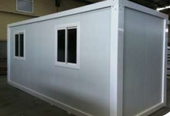 Bungalow de chantier modulaire - Base vie aménagée - Ossature métallique, panneaux sandwich isolés - Dimensions 7,14 x 3,2 x 2,57 m_1