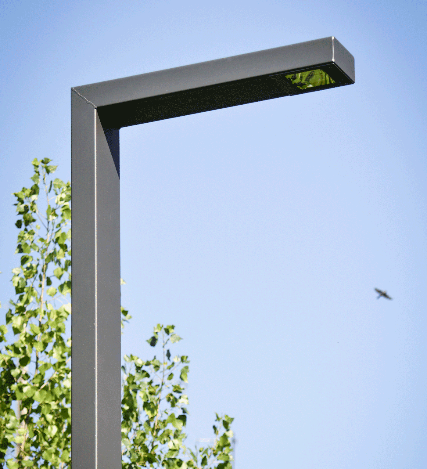 Ensemble lumineux TOMSK ACTML - Mât en acier laminé rectangulaire 200x100mm - Hauteur 4m à 7m - Module LED 20W à 120W_1