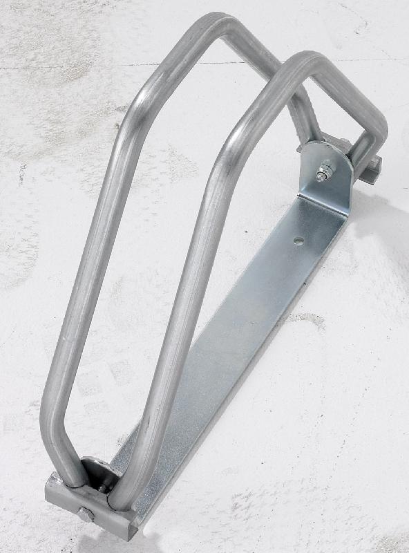 Râtelier pivotant pour 1 vélo MOTTEZ - Acier zingué, à visser, charge jusqu'à 60 kg, dimensions 33 x 8.5 x 28.5 cm_1