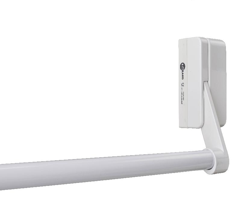 Serrure antipanique 1 point latéral réversible - laqué blanc - porte maxi 1150 mm - norme CE NF EN1125_1