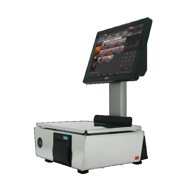 Balance tactile à tickets BM5 ARM 6/15 kg - 2/5 g - Inox - Écran 15