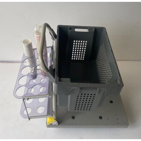 Chariot porte bac approvisionneur Easy Carton 150 - capacité 150kg avec plateau en polypropylène et accessoires_1