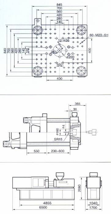 HX 288 - Machine pour injection plastique - Hysion - Capacité d’injection 830 cm3 - Modèle HXF 288_1