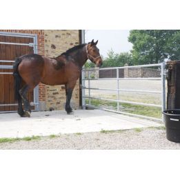P1213733 - Barrière d'herbage galvanisée 4/5 m extensible avec 5 lisses et 1 verrou antiretour_1