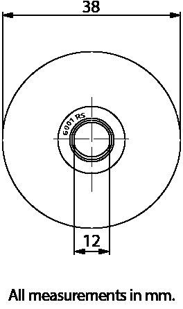 Roue à gorge ronde de 40 mm avec 1 roulement à billes_1