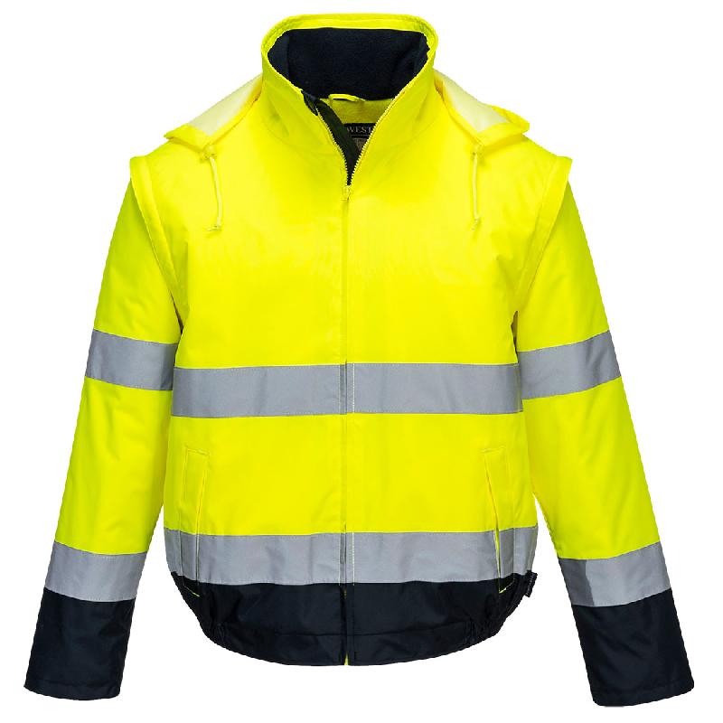 Blouson HV 2-en-1 HV doublé polaire - Orange/Marine / XXL_1