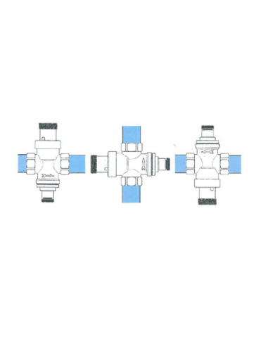 Régulateur / Réducteur de pression - réglable, raccord droit M 3/8, compatible eau froide et chaude_1
