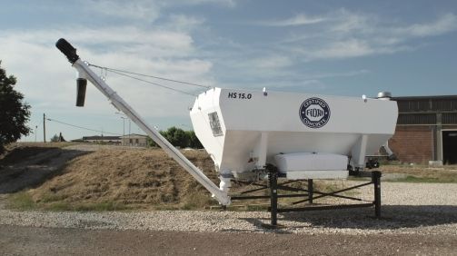 Silo de stockage horizontal - capacité 15,0 m3 - idéal pour ciment, chaux, cendre volante - HS 15.0 - FIORI GROUP_1