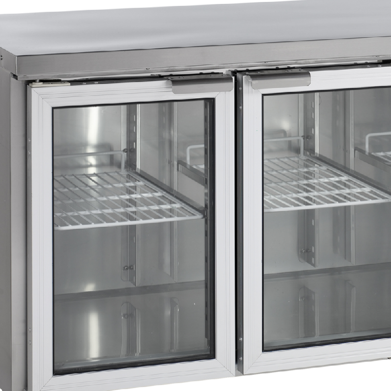 Table réfrigérée positive 3 portes vitrées GN1/1 SS304 - 402 L | Tefcold - CK7310G_1