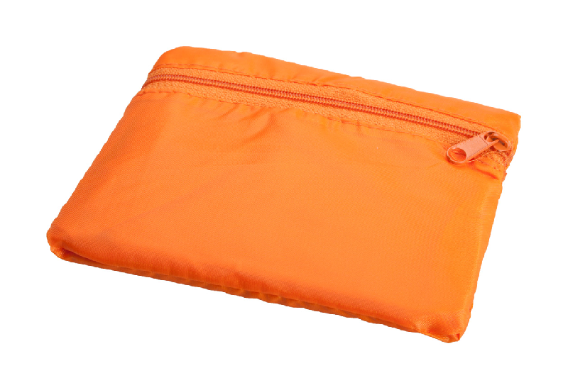 Sac shopping pliable - 190T polyester - Taille pliée 150x110 mm - Couleur orange_1